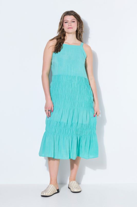 Shirred Sleeveless Dress