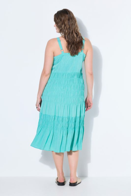 Shirred Sleeveless Dress