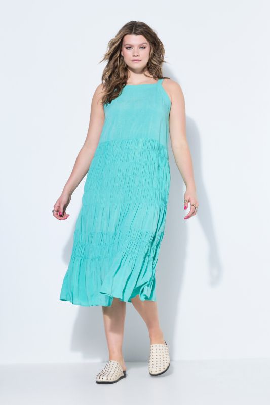 Shirred Sleeveless Dress