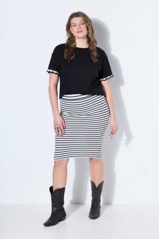 Textured Jersey Skirt