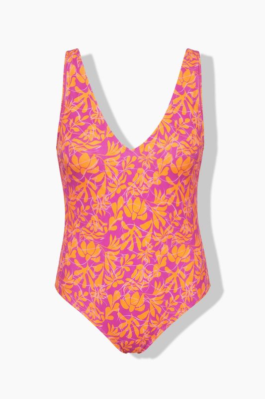 Neon Leaves One Piece Swimsuit