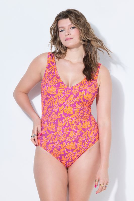 Neon Leaves One Piece Swimsuit