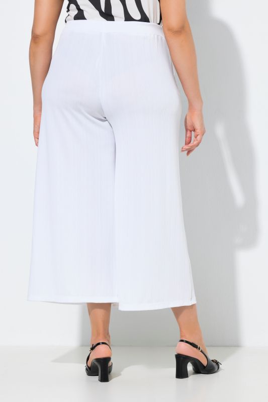 Textured Crepe Wide Leg Culottes