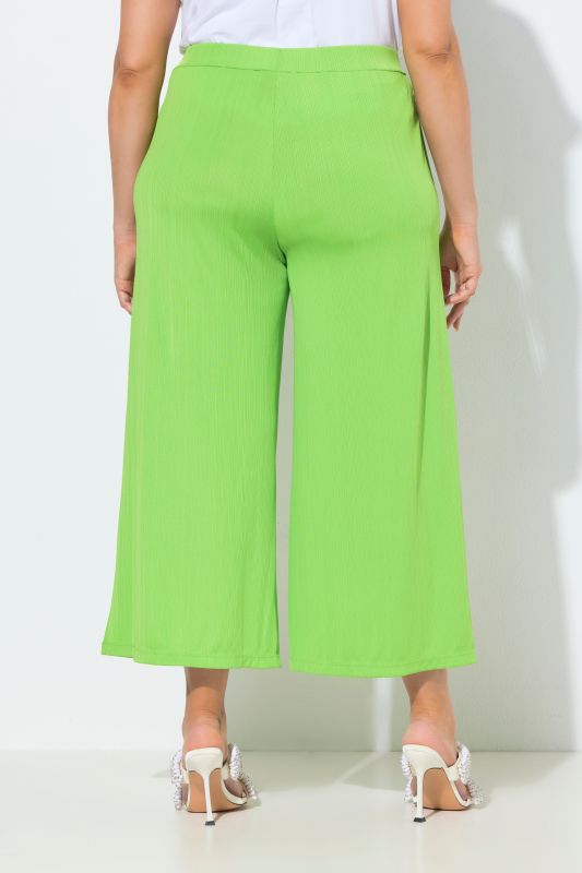 Textured Crepe Wide Leg Culottes