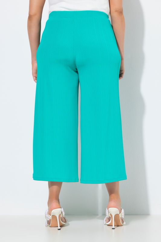 Textured Crepe Wide Leg Culottes