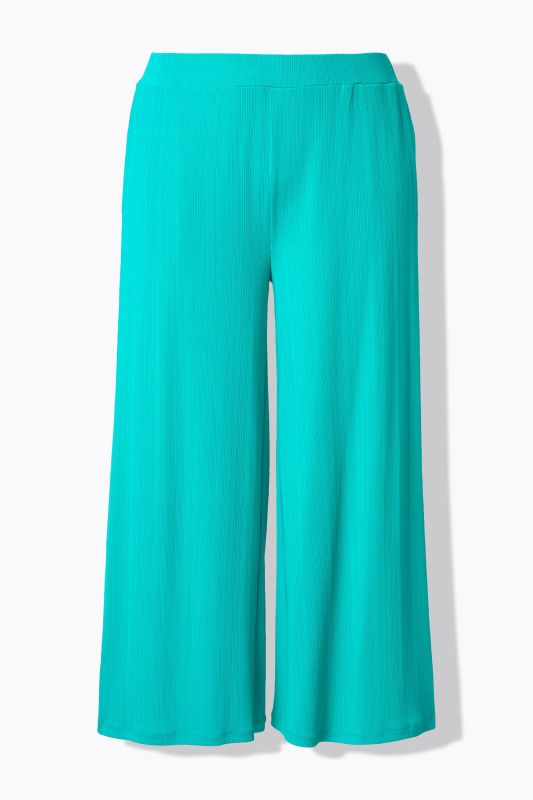Textured Crepe Wide Leg Culottes