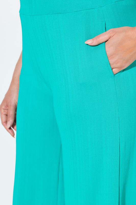 Textured Crepe Wide Leg Culottes