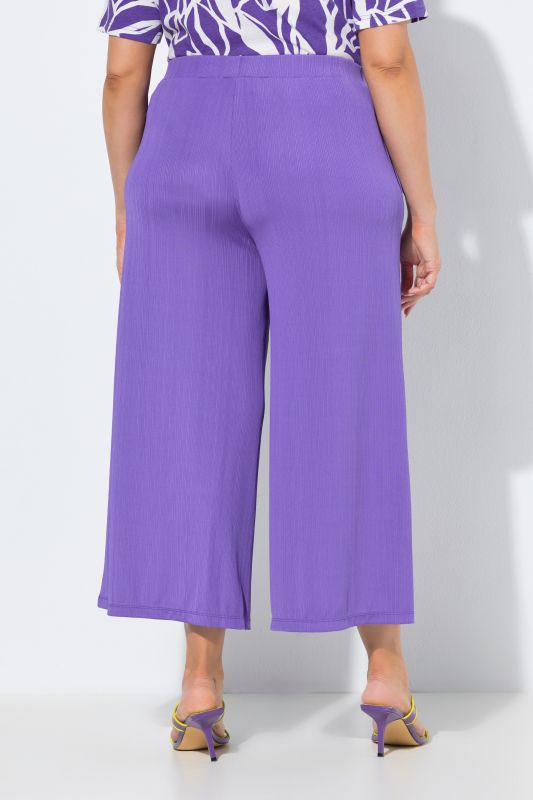 Textured Crepe Wide Leg Culottes