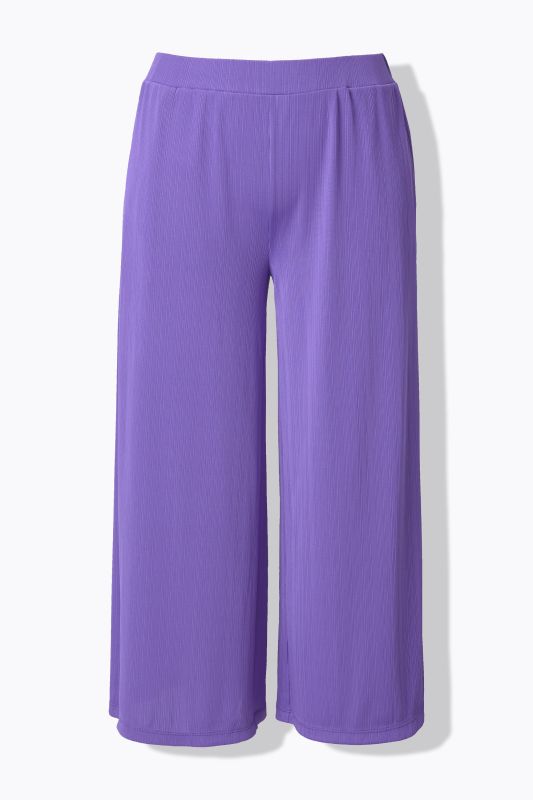 Textured Crepe Wide Leg Culottes
