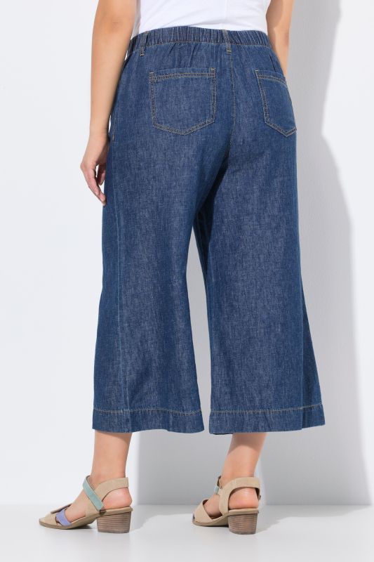 Wide Leg Denim Culottes