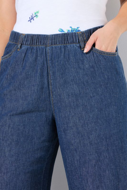 Wide Leg Denim Culottes