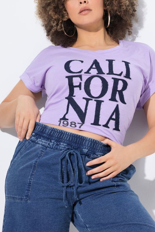 Indigo-Dyed Elastic Waist Jersey Shorts