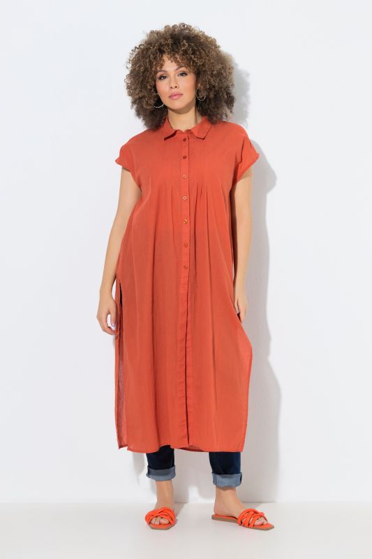 Cap Sleeve Button Down Shirt Dress