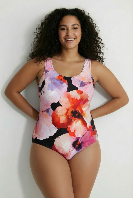 Watercolor Floral One Piece Swimsuit