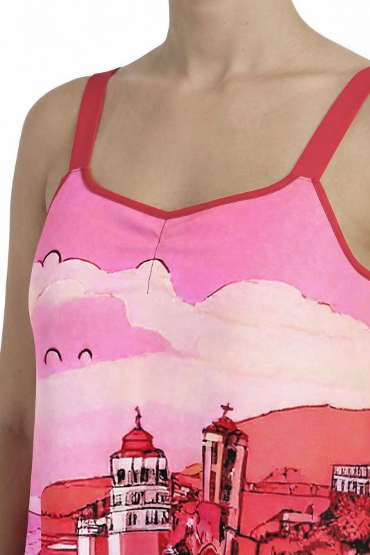 Vacation Print A-Line Dress