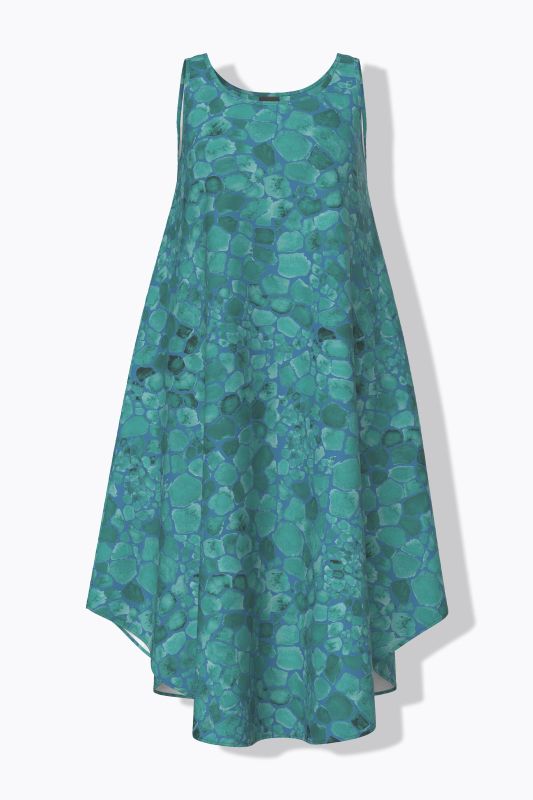 Sea Glass Print A-Line Dress