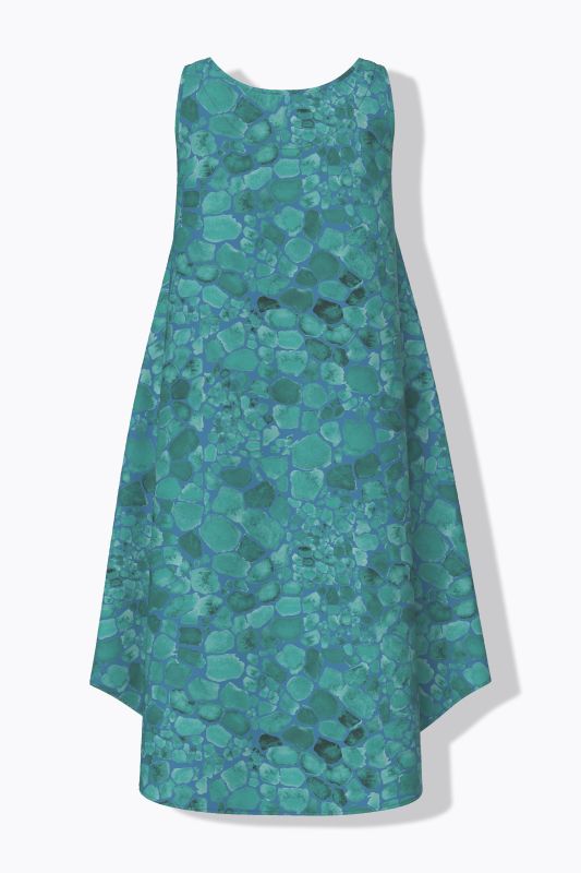 Sea Glass Print A-Line Dress