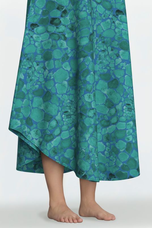 Sea Glass Print A-Line Dress