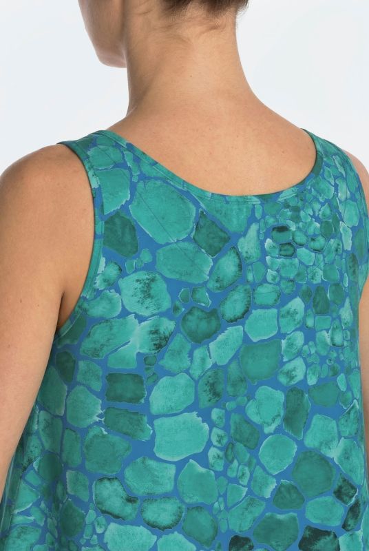 Sea Glass Print A-Line Dress