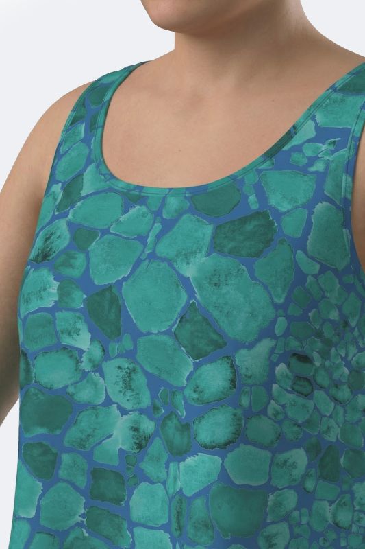 Sea Glass Print A-Line Dress