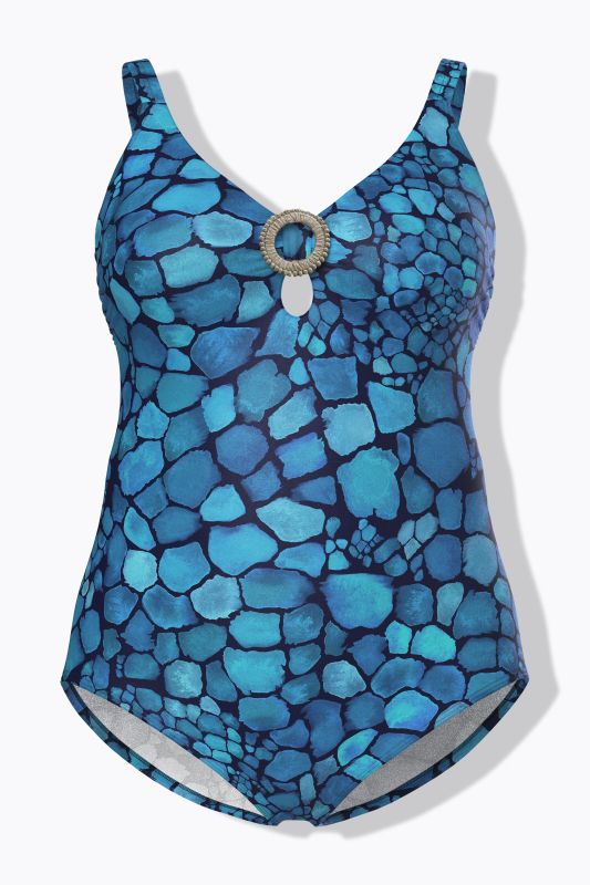 Sea glass Print One Piece Swimsuit