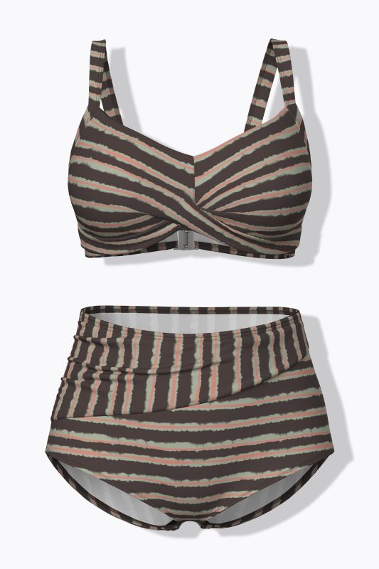 Batik Stripe Bikini Set
