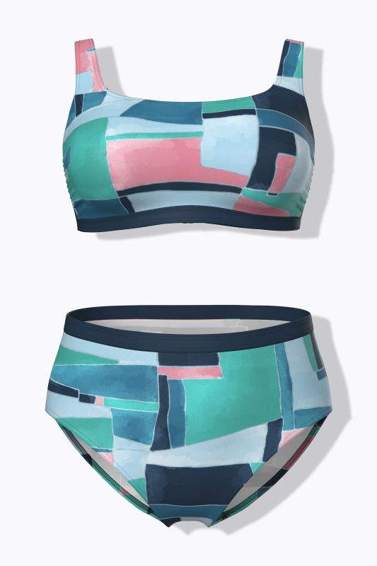 Geometric Print Bikini Set