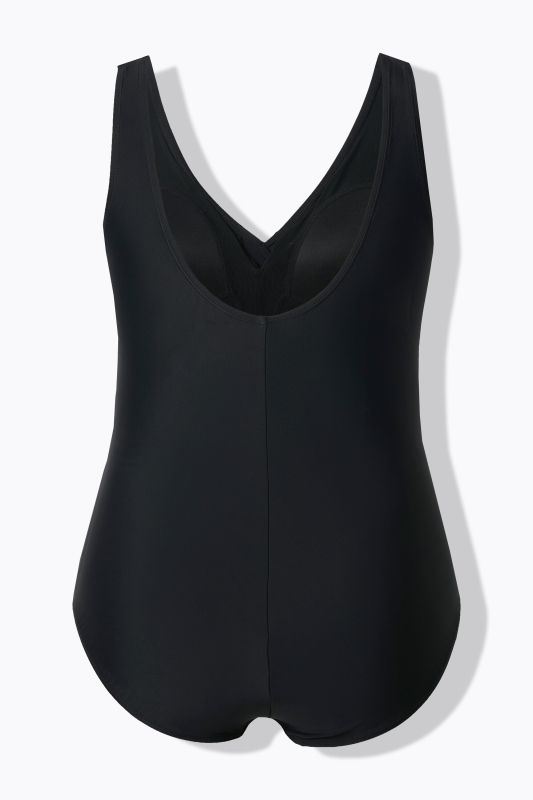 Beaded Wrap Look One Piece Swimsuit