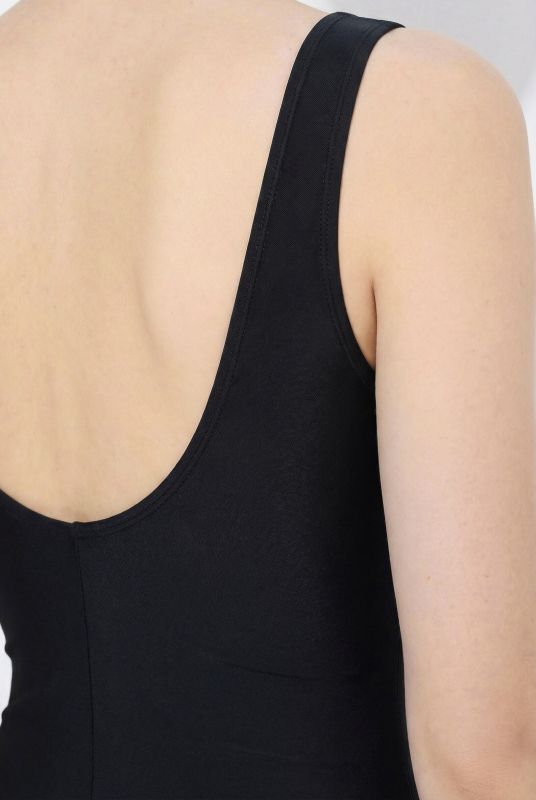Beaded Wrap Look One Piece Swimsuit