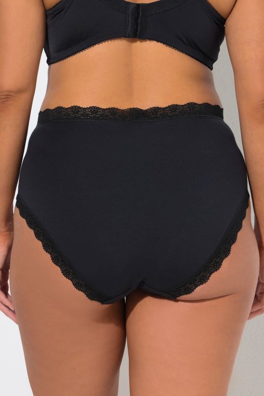 Midi briefs, 3-pack, lace trim