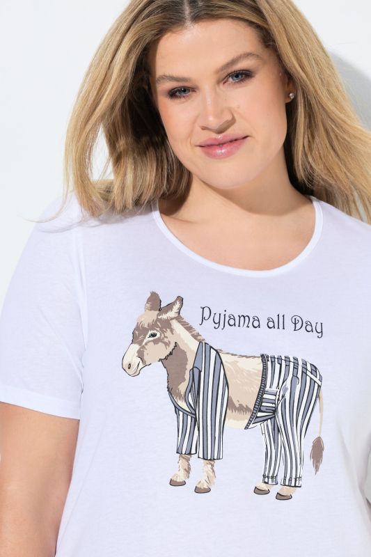 Pinstripe Donkey Two Piece Pajama Set