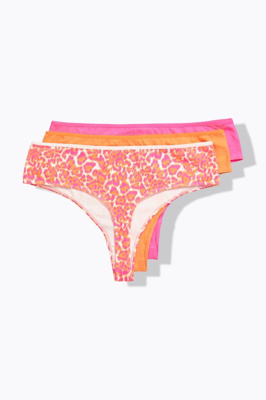4 Pack of Thongs- Colorful Leopard