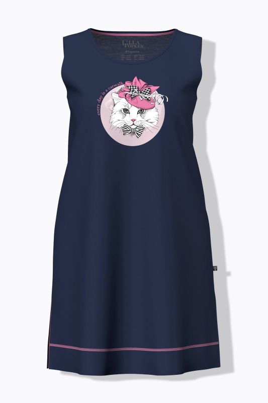 Catwalk Graphic Scoop Neck Nightgown