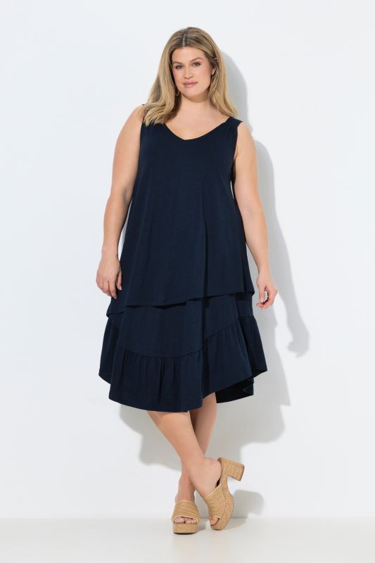 Eco Cotton Sleeveless Asymmetric Hem Dress