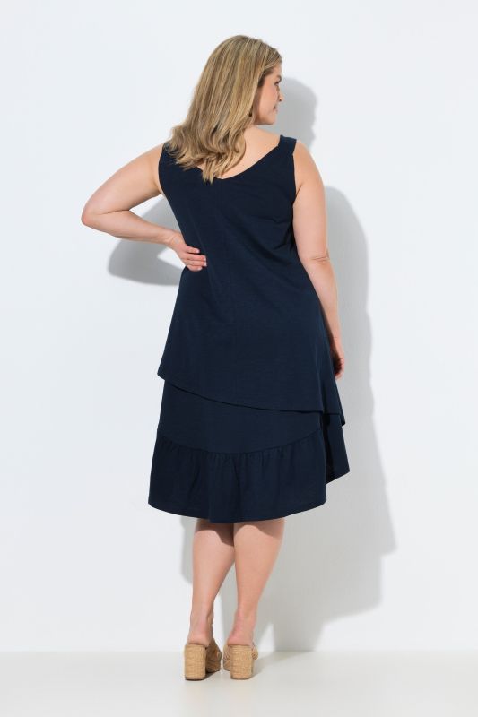 Eco Cotton Sleeveless Asymmetric Hem Dress