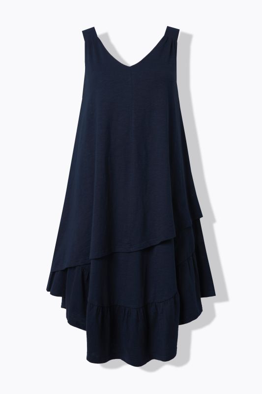 Eco Cotton Sleeveless Asymmetric Hem Dress
