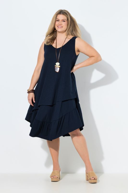 Eco Cotton Sleeveless Asymmetric Hem Dress