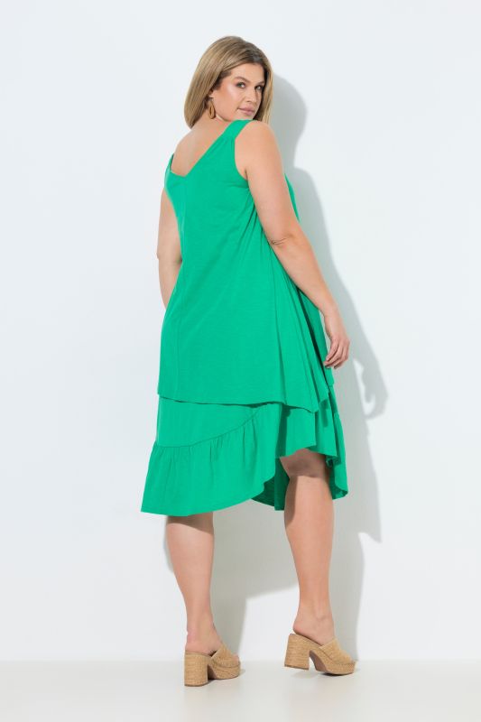Eco Cotton Sleeveless Asymmetric Hem Dress