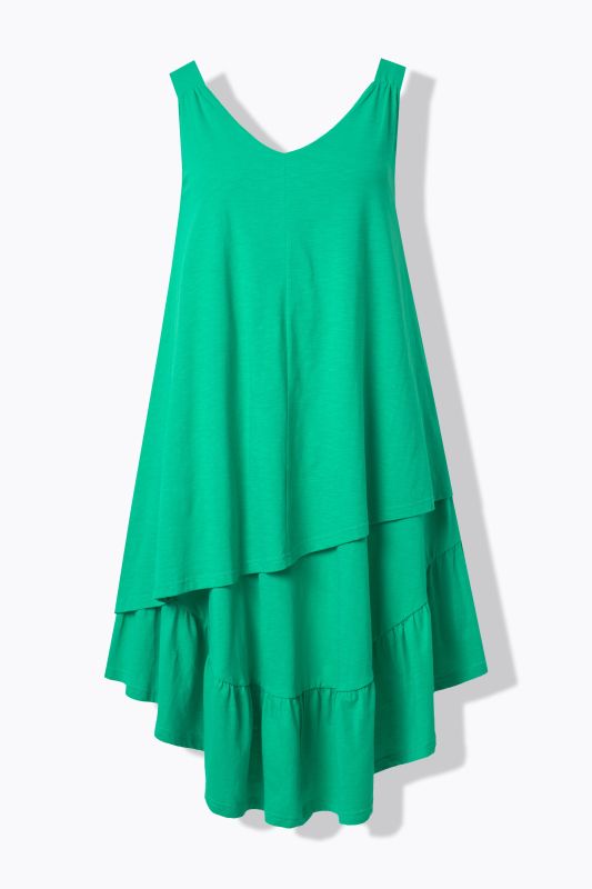 Eco Cotton Sleeveless Asymmetric Hem Dress