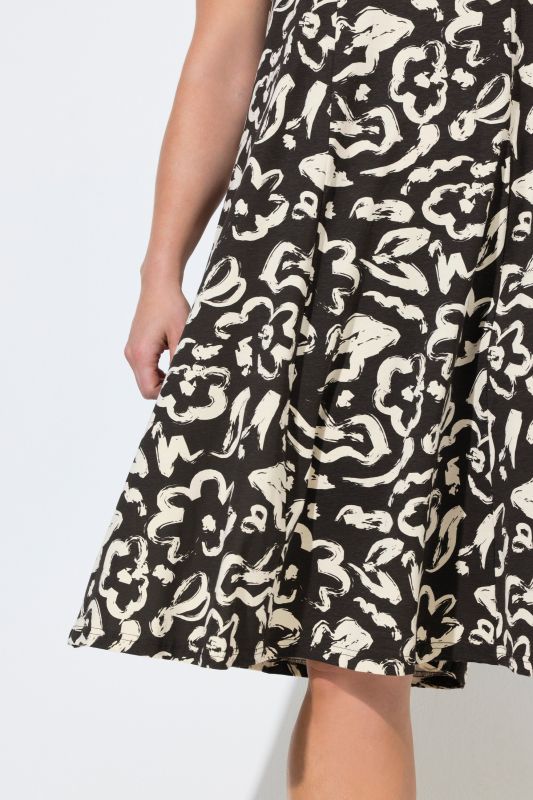 Eco Cotton Floral Print Sleeveless Midi Dress