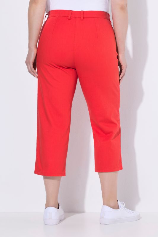 Colorful Elastic Waist Denim Capris