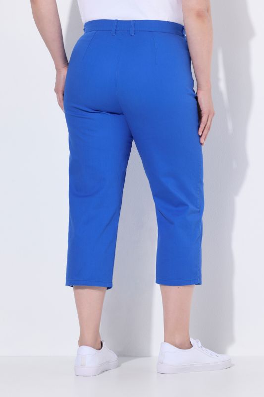 Colorful Elastic Waist Denim Capris