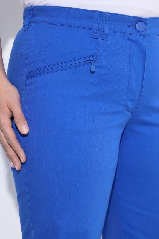 Colorful Elastic Waist Denim Capris