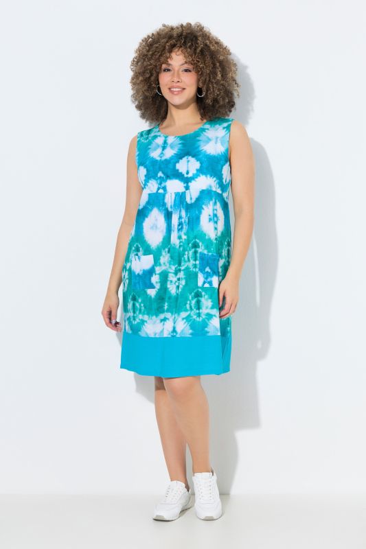 Printed Sleeveless Jersey Swing Dress
