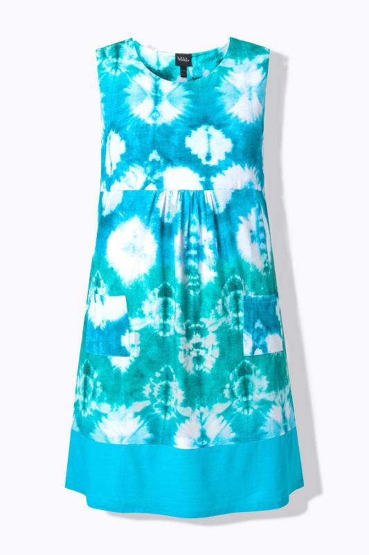 Printed Sleeveless Jersey Swing Dress