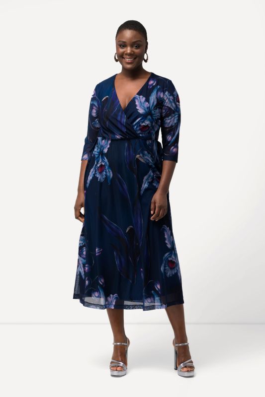 Layered Floral Chiffon Dress