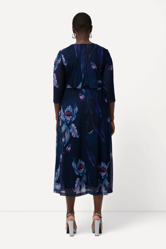 Layered Floral Chiffon Dress