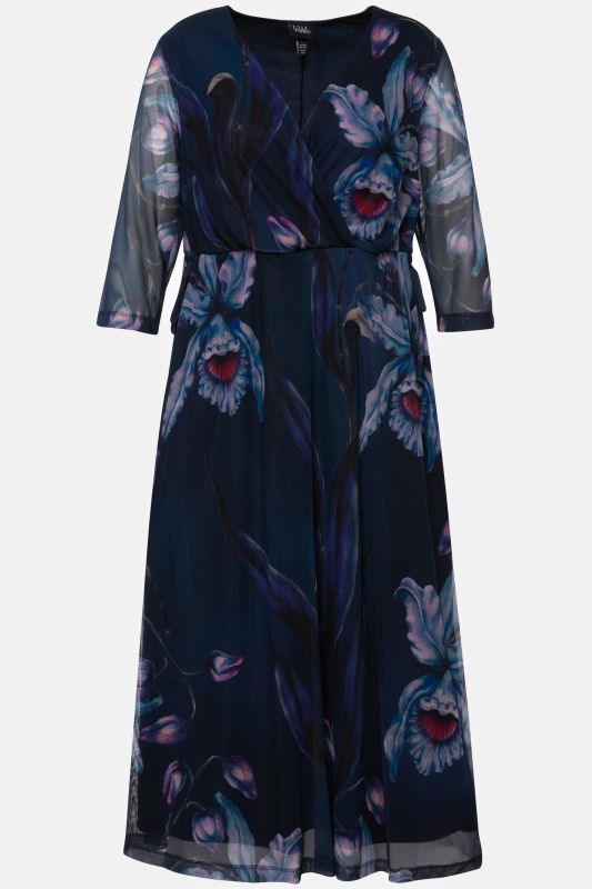 Layered Floral Chiffon Dress