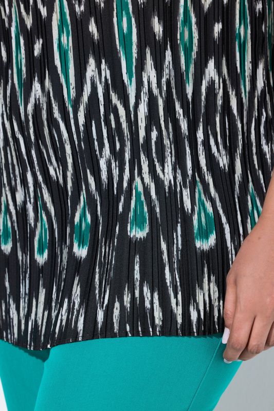 Ikat-Inspired Pleated Tank