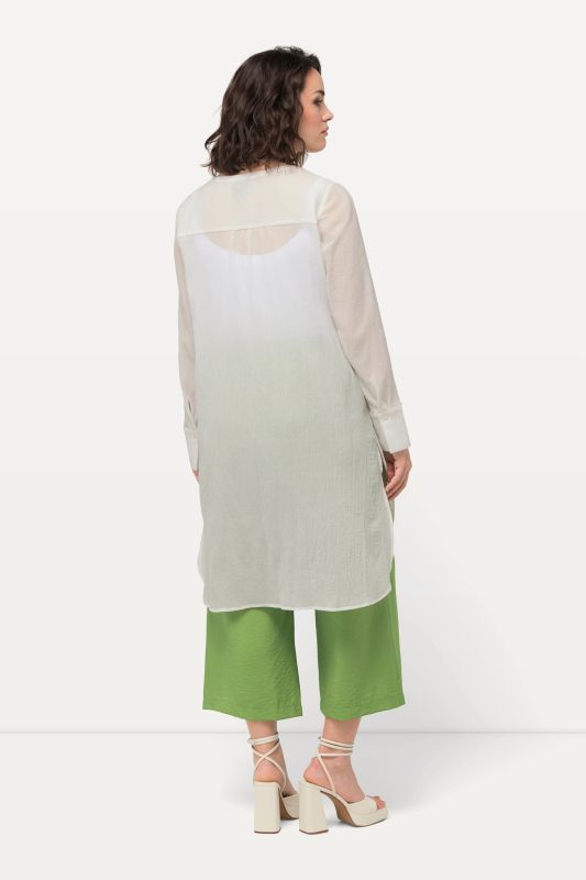 Sheer Textured Longline Blouse